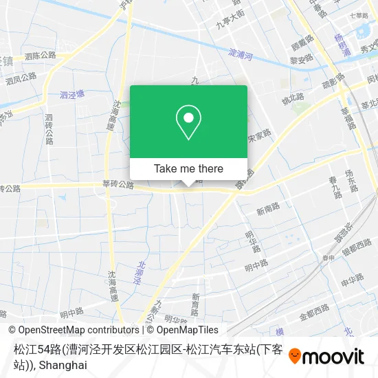 松江54路(漕河泾开发区松江园区-松江汽车东站(下客站)) map