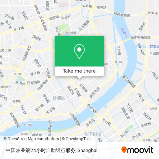 中国农业银24小时自助银行服务 map