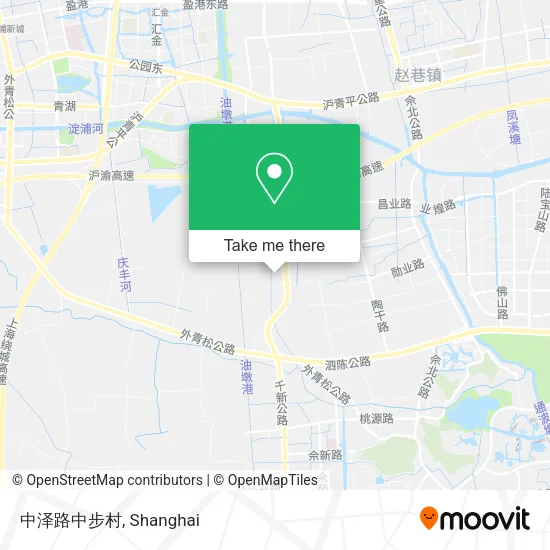 中泽路中步村 map