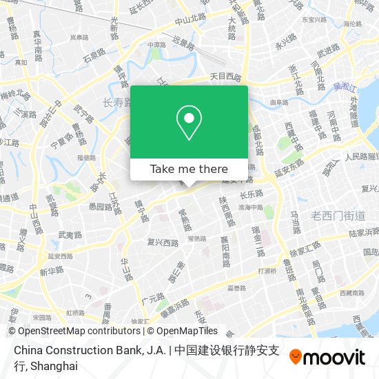 China Construction Bank, J.A. | 中国建设银行静安支行 map