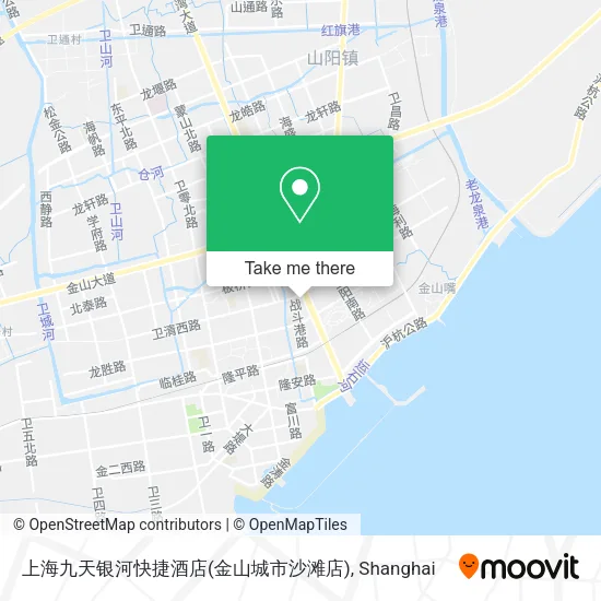 上海九天银河快捷酒店(金山城市沙滩店) map