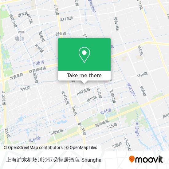 上海浦东机场川沙亚朵轻居酒店 map