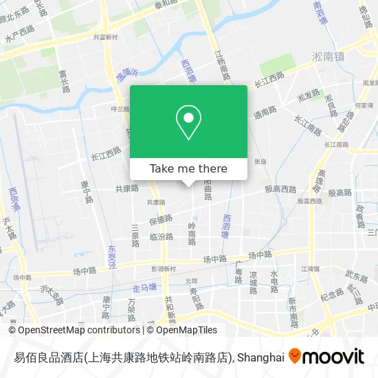 易佰良品酒店(上海共康路地铁站岭南路店) map
