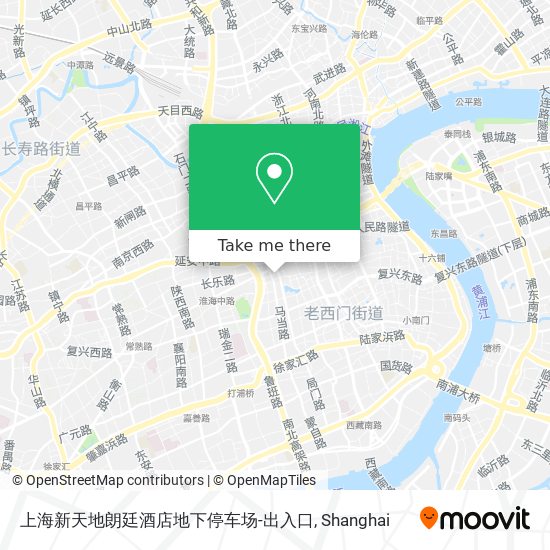 上海新天地朗廷酒店地下停车场-出入口 map