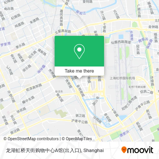 龙湖虹桥天街购物中心A馆(出入口) map