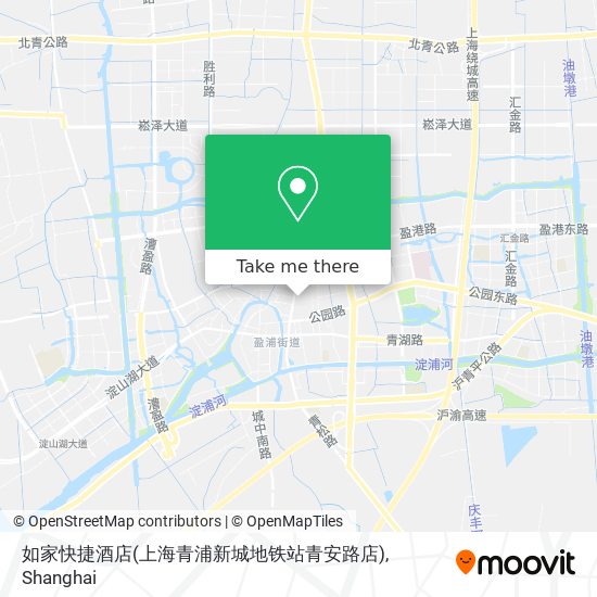 如家快捷酒店(上海青浦新城地铁站青安路店) map