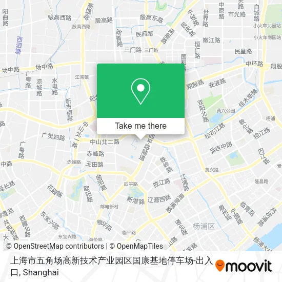 上海市五角场高新技术产业园区国康基地停车场-出入口 map