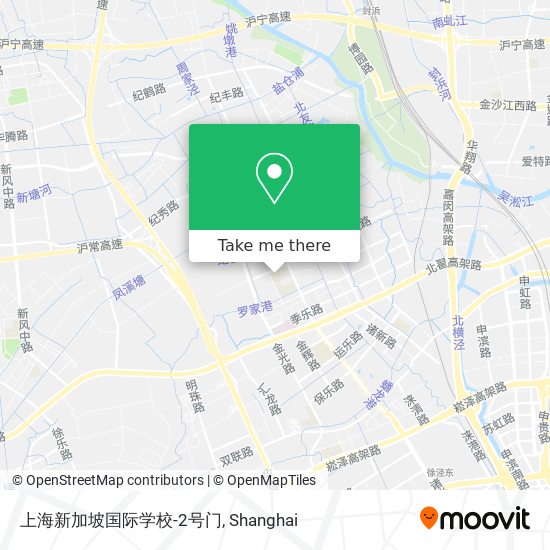 上海新加坡国际学校-2号门 map