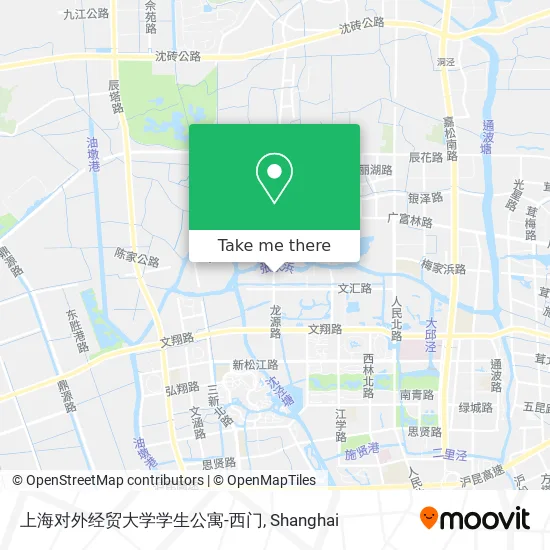 上海对外经贸大学学生公寓-西门 map