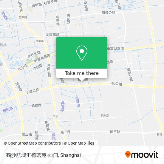 鹤沙航城汇德茗苑-西门 map