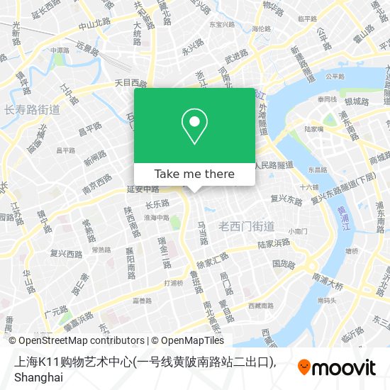 上海K11购物艺术中心(一号线黄陂南路站二出口) map