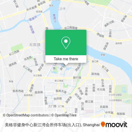 美格菲健身中心新江湾会所停车场(出入口) map