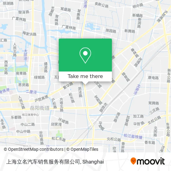 上海立名汽车销售服务有限公司 map
