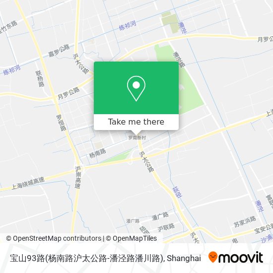 宝山93路(杨南路沪太公路-潘泾路潘川路) map