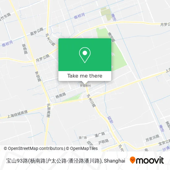 宝山93路(杨南路沪太公路-潘泾路潘川路) map