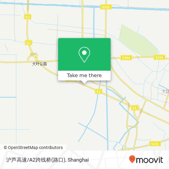 沪芦高速/A2跨线桥(路口) map
