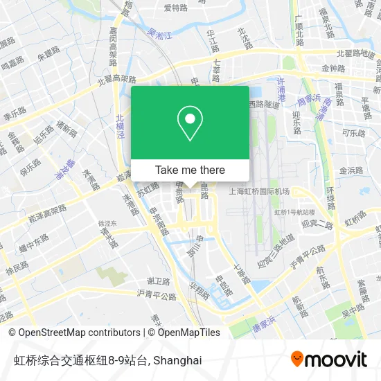 虹桥综合交通枢纽8-9站台 map