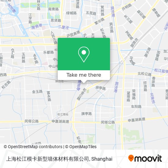 上海松江模卡新型墙体材料有限公司 map