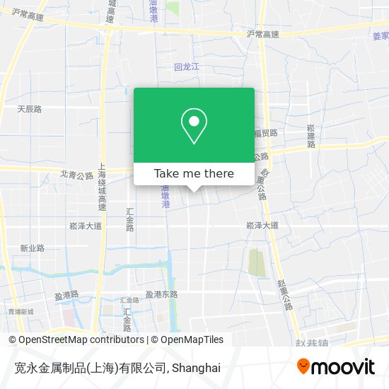 宽永金属制品(上海)有限公司 map
