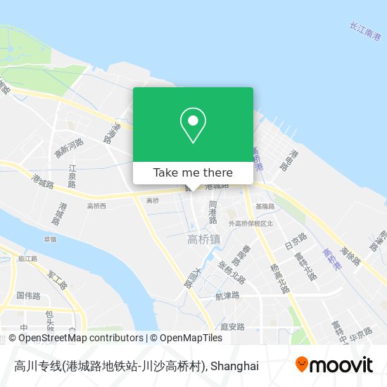 高川专线(港城路地铁站-川沙高桥村) map