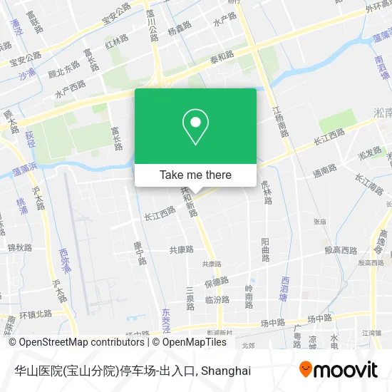 华山医院(宝山分院)停车场-出入口 map