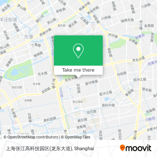 上海张江高科技园区(龙东大道) map