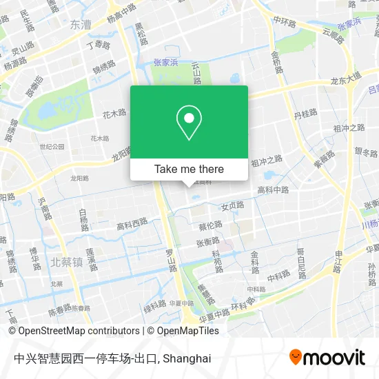 中兴智慧园西一停车场-出口 map