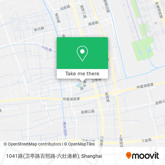 1041路(卫亭路百熙路-六灶港桥) map