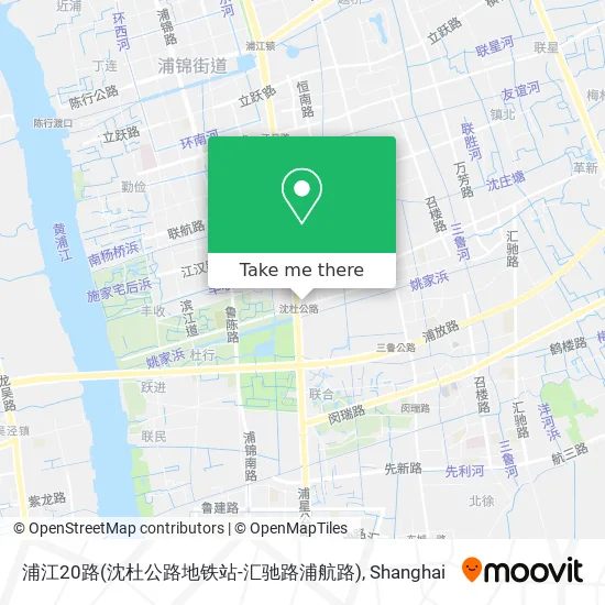 浦江20路(沈杜公路地铁站-汇驰路浦航路) map