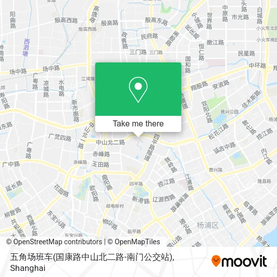 五角场班车(国康路中山北二路-南门公交站) map