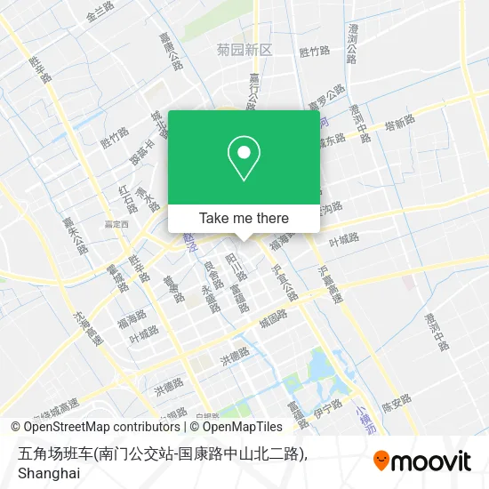 五角场班车(南门公交站-国康路中山北二路) map