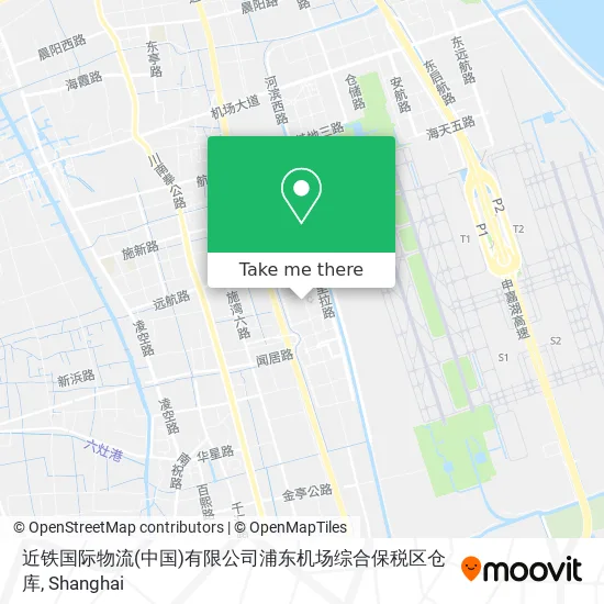 近铁国际物流(中国)有限公司浦东机场综合保税区仓库 map
