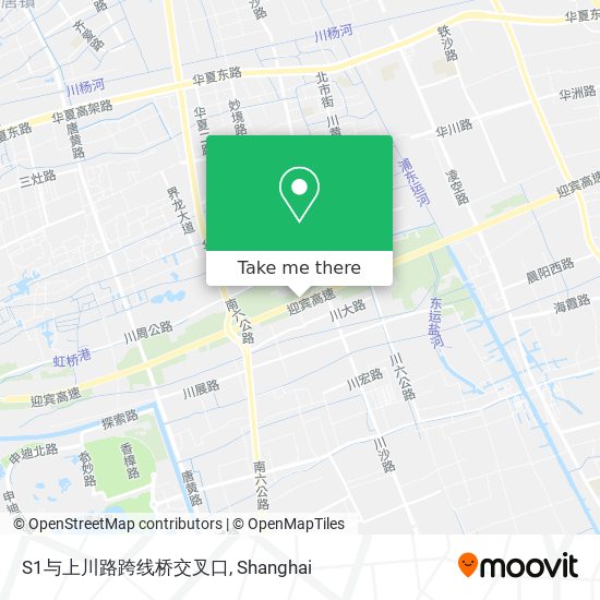 S1与上川路跨线桥交叉口 map