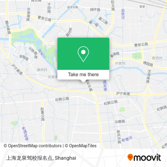 上海龙泉驾校报名点 map