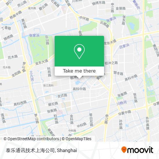 泰乐通讯技术上海公司 map