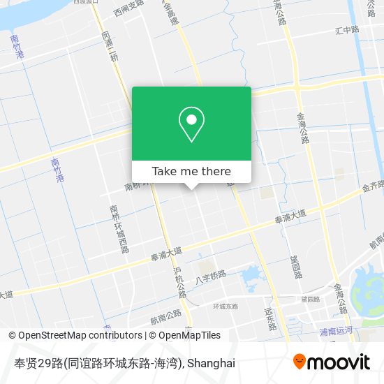 奉贤29路(同谊路环城东路-海湾) map