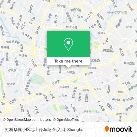虹桥华庭小区地上停车场-出入口 map