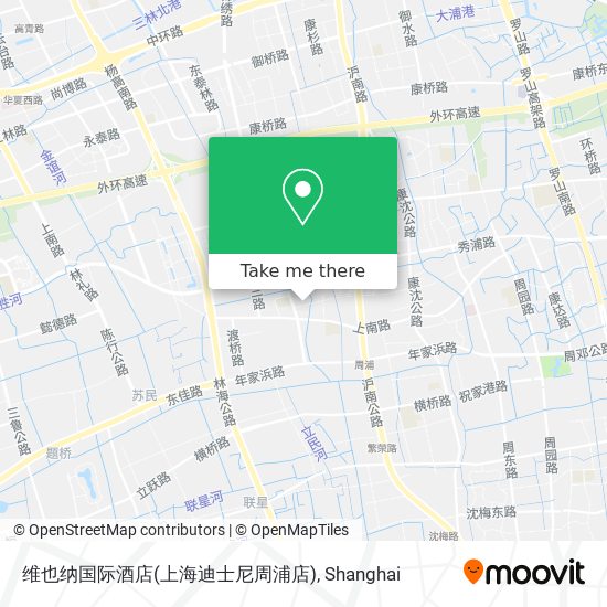 维也纳国际酒店(上海迪士尼周浦店) map