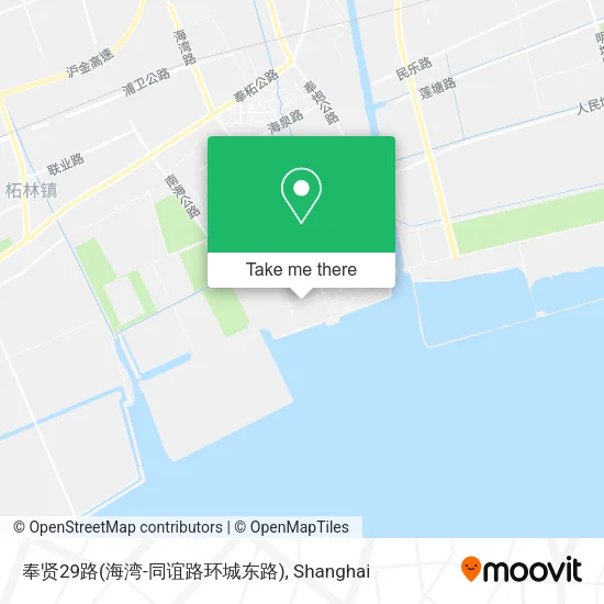 奉贤29路(海湾-同谊路环城东路) map