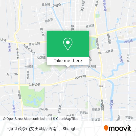 上海世茂佘山艾美酒店-西南门 map