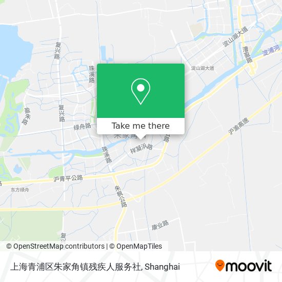 上海青浦区朱家角镇残疾人服务社 map