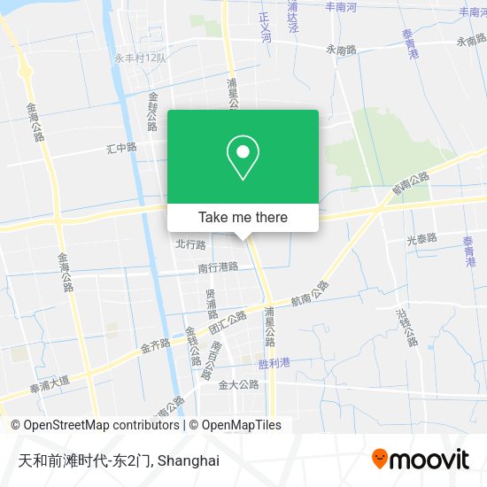 天和前滩时代-东2门 map