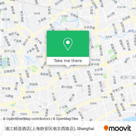 浦江精选酒店(上海静安区南京西路店) map