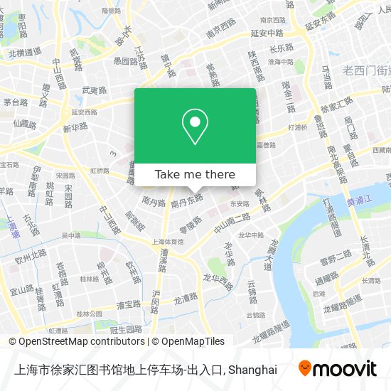 上海市徐家汇图书馆地上停车场-出入口 map