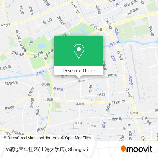 V领地青年社区(上海大学店) map
