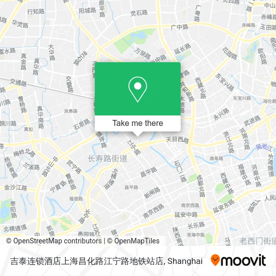 吉泰连锁酒店上海昌化路江宁路地铁站店 map