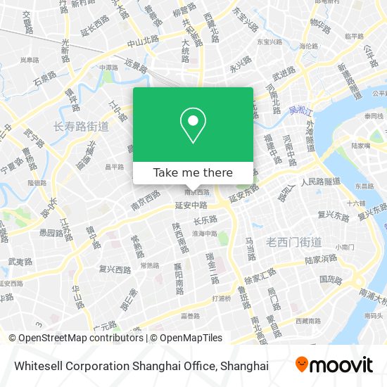 Whitesell Corporation Shanghai Office map