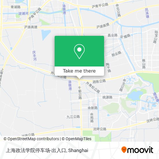 上海政法学院停车场-出入口 map