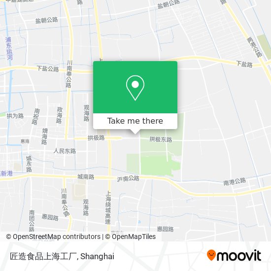 匠造食品上海工厂 map