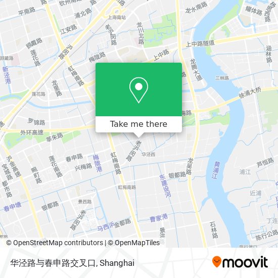 华泾路与春申路交叉口 map